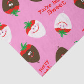 バレンタインデーのチョコレートがイチゴを浸した 薄葉紙 (詳細)