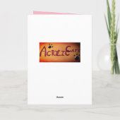 バレンタインデーのチョコレートブラウンキューピッド猫 シーズンカード (裏面)