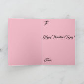 バレンタインデーのチョコレートブラウンキューピッド猫 シーズンカード (内部)