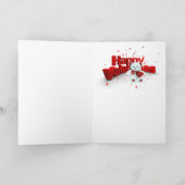 バレンタインデーのテディベア折り紙のホリデーカード シーズンカード (内部)