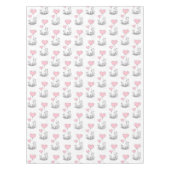 バレンタインデーのテーブルクロス　ピンクのハート テーブルクロス (正面)