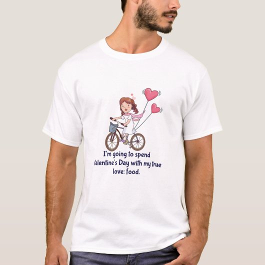 バレンタインデーのテーマのラブデザイン Tシャツ (正面)