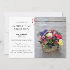 バレンタインデーのディナーパーティーモダンスクリプトの写真 シーズンカード