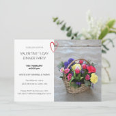 バレンタインデーのディナーパーティーモダンスクリプトの写真 シーズンカード (スタンド正面)