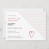 バレンタインデーのディナーパーティーモダンスクリプト シーズンカード (正面)