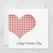 バレンタインデーのディナーパーティー招待状（赤いハート） 招待状 (裏面)