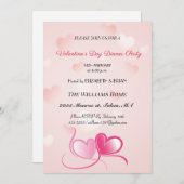 バレンタインデーのディナーパーティー シーズンカード (正面/裏面)