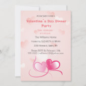 バレンタインデーのディナーパーティー ホリデーカード (正面)