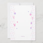 バレンタインデーのディナー パーティー 招待状 (裏面)