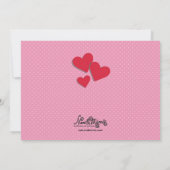 バレンタインデーのディナー・パーティ 招待状 (裏面)