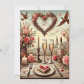 バレンタインデーのディナー 招待状 (裏面)