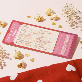 バレンタインデーのディナー&映画デート招待チケット シーズンカード