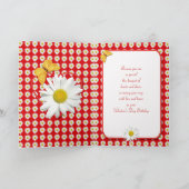 バレンタインデーのデイジーのハートカードの誕生日 シーズンカード (内部)