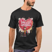 バレンタインデーのデザイン付きTシャツ Tシャツ (正面)