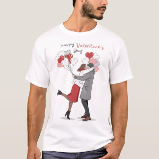 バレンタインデーのデザイン Tシャツ