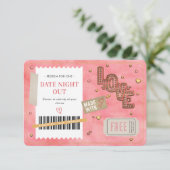 バレンタインデーのデートの夜のラブカップルクーポン (スタンド正面)