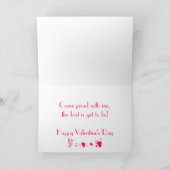 バレンタインデーのトラの挨拶状 シーズンカード (内部)