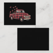 バレンタインデーのトラック 面白い バッファロープレイド レパード ノートカード (正面/裏面)