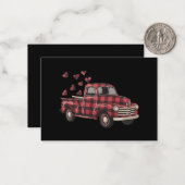 バレンタインデーのトラック 面白い バッファロープレイド レパード ノートカード (正面/裏面インサイチュ)