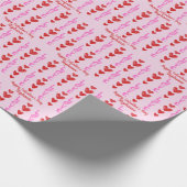 バレンタインデーのドードルハートパーソナライズされた包み ラッピングペーパー (角)