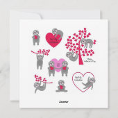 バレンタインデーのナマケモノ シーズンカード (裏面)