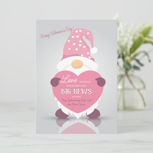 バレンタインデーのニュース妊娠発表 案内状 (スタンド正面)