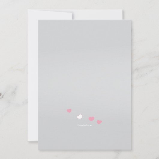 バレンタインデーのニュース妊娠発表 案内状 (裏面)