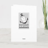 バレンタインデーのノート紙のスケッチ シーズンカード (裏面)