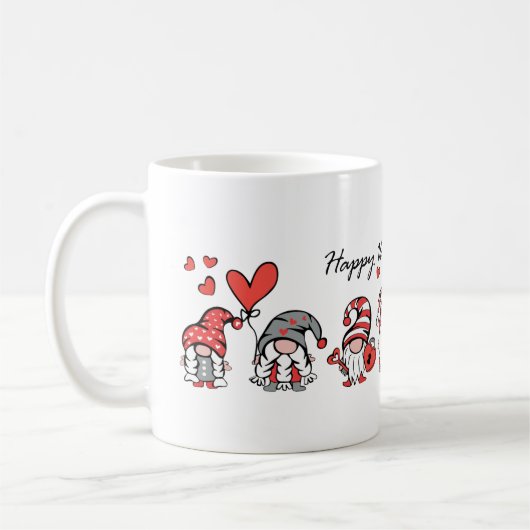 バレンタインデーのノーム コーヒーマグカップ (左)