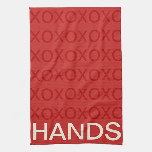 バレンタインデーのハグとキスキッチンディッシュタオル キッチンタオル (縦)