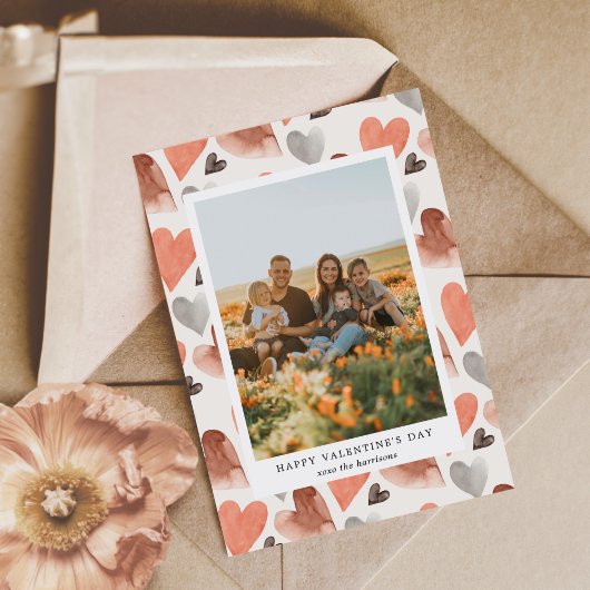 バレンタインデーのハッピーフォトホリデーカード シーズンカード