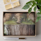 バレンタインデーのハートが木の切り離しに刻まれる 薄葉紙 (ギフト)