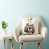 バレンタインデーのハートとカバリエのキングドッグ クッション (椅子)