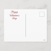 バレンタインデーのハートと花 シーズンポストカード (裏面)