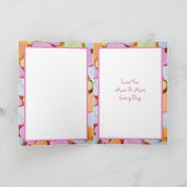 バレンタインデーのハートのキャンディー写真カード カード (内部)