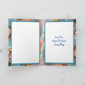 バレンタインデーのハートのキャンディー写真カード カード (内部)