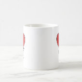 バレンタインデーのハートのサイ コーヒーマグカップ (中央)