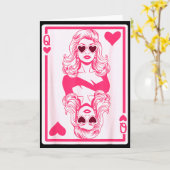 バレンタインデーのハートの女王 ガールズ BFF ガレンティン カード (黄色い花)