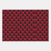 バレンタインデーのハートは暗エレガントい美 ラッピングペーパーシート (正面3)