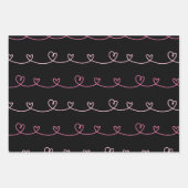 バレンタインデーのハートは暗エレガントい美 ラッピングペーパーシート (正面2)