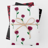 バレンタインデーのハートは暗エレガントい美 ラッピングペーパーシート (インサイチュ)