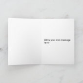 バレンタインデーのハートを持つかわいいピンクのチビ(小さくかわいく書いた感じ)の女の子 シーズンカード (内部)