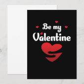 バレンタインデーのハートギフト バレンタインデー ラブギフト 招待状 (正面/裏面)