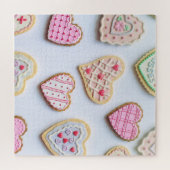 バレンタインデーのハートクッキー   ジグソーパズル (横)