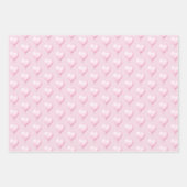 バレンタインデーのハートパターン明るいピンク ラッピングペーパーシート (正面)