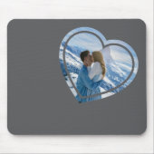 バレンタインデーのハートパーソナライズされた写真 マウスパッド (正面)