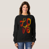 バレンタインデーのハートラブマおもしろいッチカップル スウェットシャツ (正面フル)