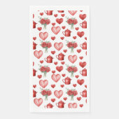 バレンタインデーのハート付きの赤い模様 (正面)