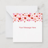 バレンタインデーのハート付きリトルカ縁どード ノートカード (裏面)