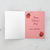 バレンタインデーのハート写真立て シーズンカード (内部)